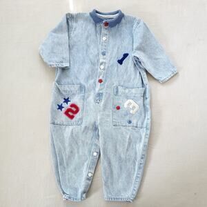 Vintage 123 Denim Bodysuit 3t